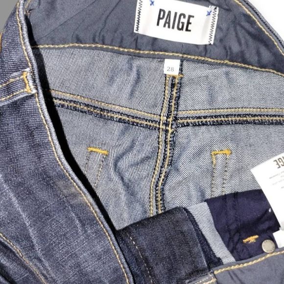 Paige Womens Jeans Hidden Hills Blue Flare Mid Rise 28 - Picture 6 of 9